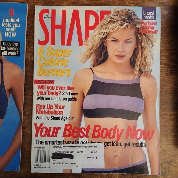 Vintage Shape Magazine Lot Sept Oct 1998 Danieia Pestova, Basia Cover Fitness - Picture 3 of 4